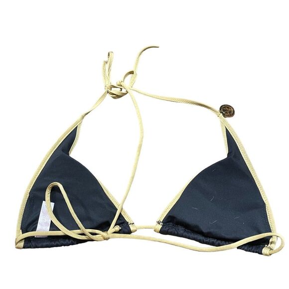 Victoria’s Secret Black & Gold Triangle Bikini Top - Picture 2 of 4